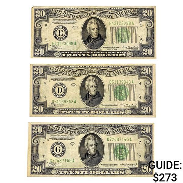 [3]1934A $20 U.S. Federal Reserve Notes-Green Seal