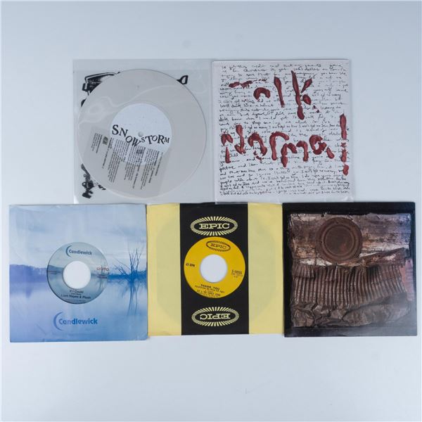 5pc Assortment of Funk, Jazz, and Rock 7 Inch Vinyl Records