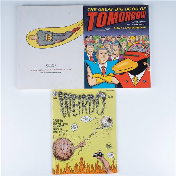 3pc Assortment of Alternative & Science Fiction Comic Books w/ R. Crumb