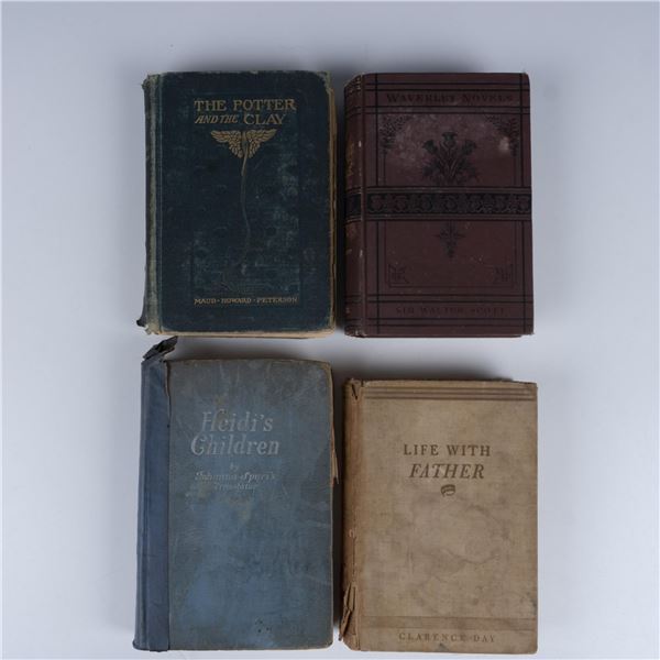 4 Antique Children & Inspirational Fiction Hardcover Books including First Editions