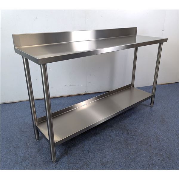 61" x 18-1/4" Stainless Steel Worktable With Backsplach |ZP Table-1
