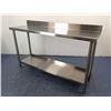 Image 2 : 61" x 18-1/4" Stainless Steel Worktable With Backsplach |ZP Table-1