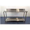 Image 3 : 61" x 18-1/4" Stainless Steel Worktable With Backsplach |ZP Table-1