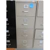 Image 2 : Metal 4-Drawer Filing Cabinet 18" x 28" x 52"H