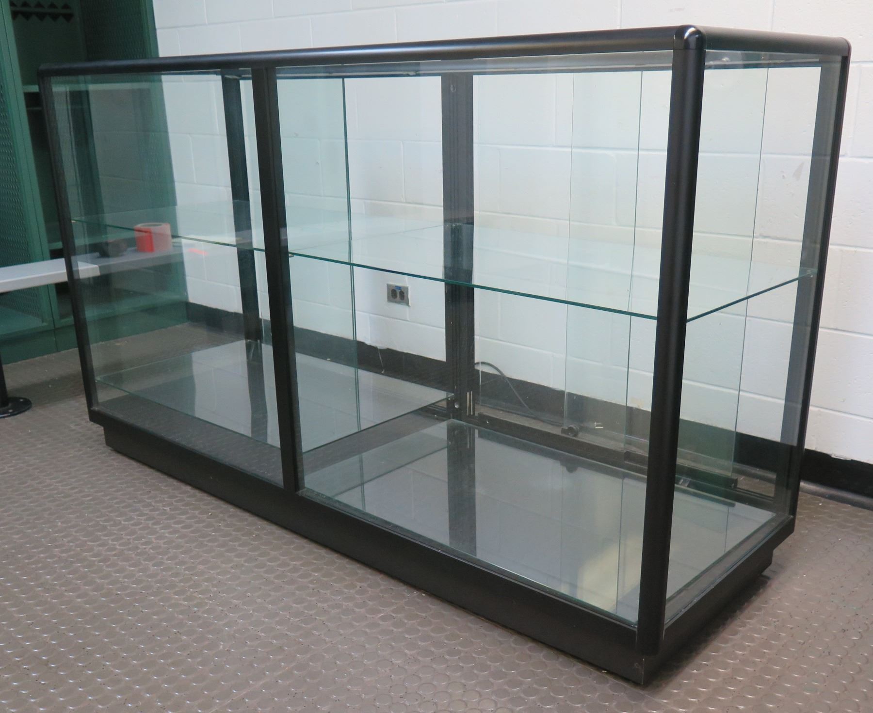 72 Inch Display Case Clear Display Case in Black Frame 72