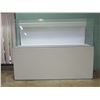 Image 2 : Clear Display Case on White Solid Base 85" x 26" x 66"H