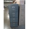 Image 2 : Qty 4 Metal Filing Cabinets, Misc Sizes (1 drawer locked/contents not included)