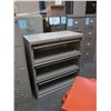 Image 8 : Qty 4 Metal Filing Cabinets, Misc Sizes (1 drawer locked/contents not included)