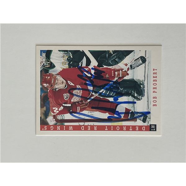 Detroit Red Wings Bob Probert 1993 Score #59 signed trading card
