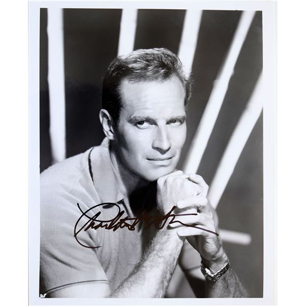 Charlton Heston signed photo
