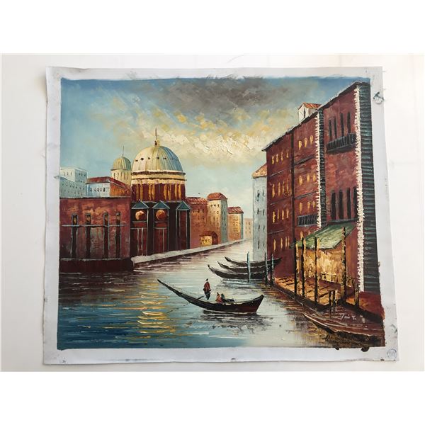 Venice Canal original painting on canvas
