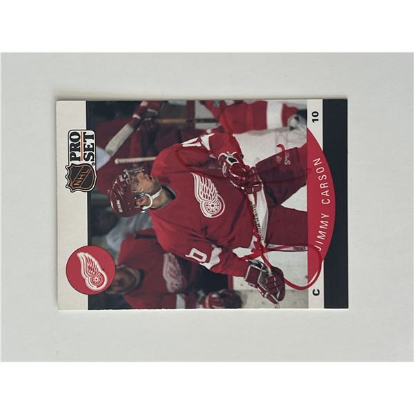 Detroit Red Wings Jimmy Carson 1990 Pro Set #67 signed trading card