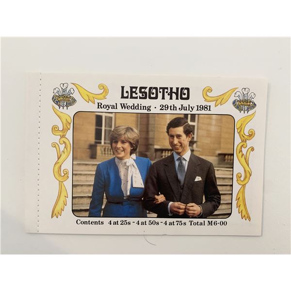 Lesotho stamp booklet commemorating The Royal Wedding of Prince Charles and Lady Diana