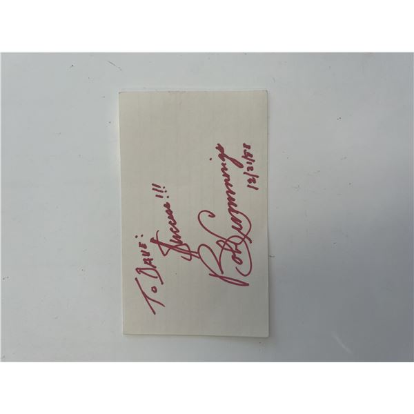 Actor Bob Cummings original signature