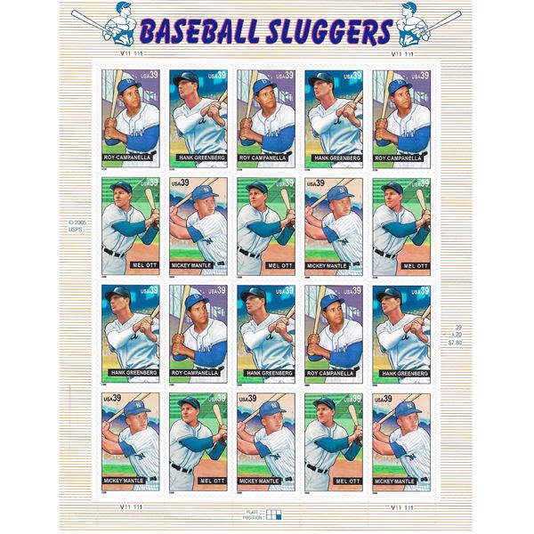 Baseball Sluggers Stamps