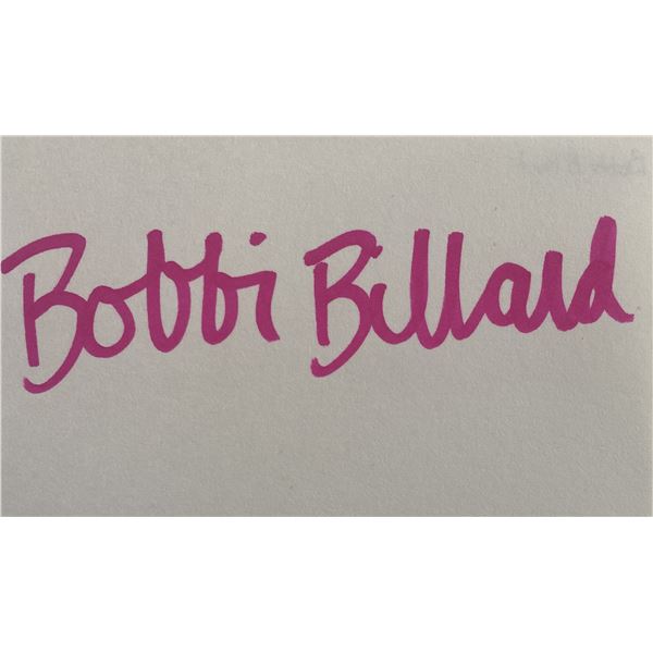 Bobbi Billard original signature