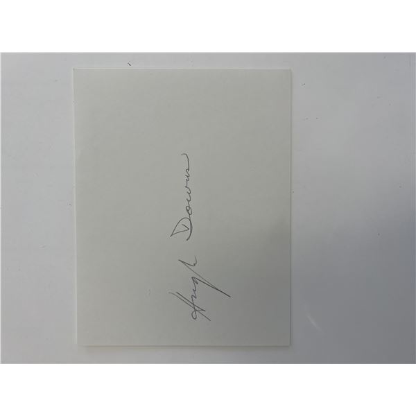 Newscaster Hugh Downs original signature