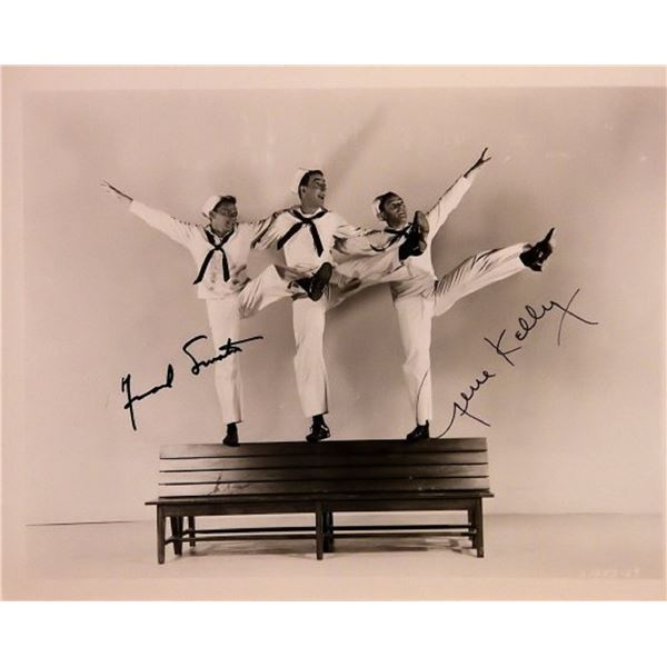 Gene Kelly and Frank Sinatra signed movie still photo