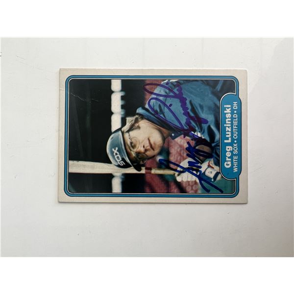 Chicago White Sox Greg Luzinski signed trading card