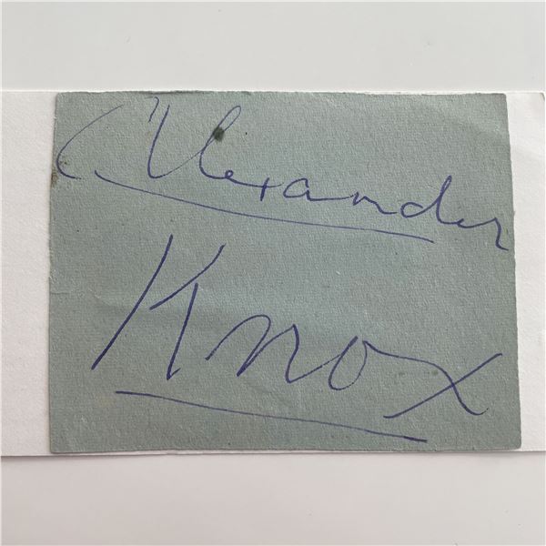 Alexander Knox original signature