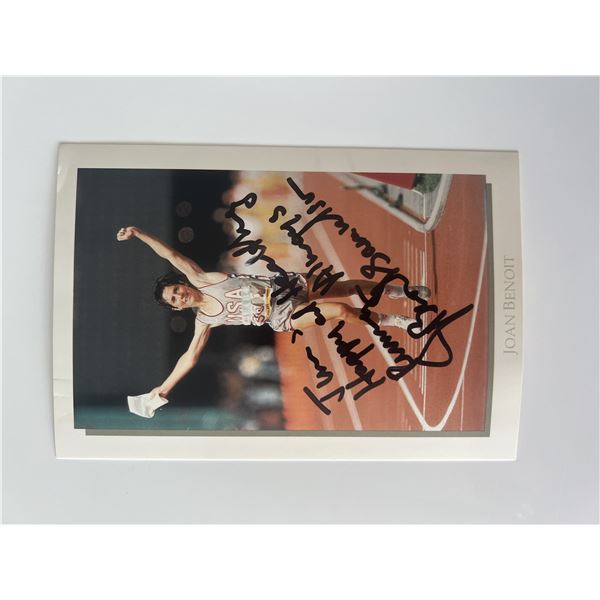 Gold Medalist Joan Benoit signed postcard