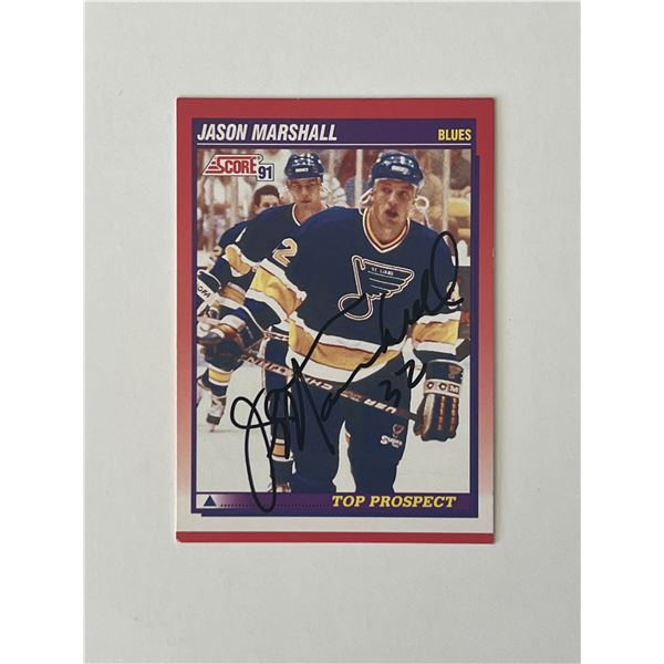 St. Louis Blues Jason Marshall 1991 Topps #278 signed trading card