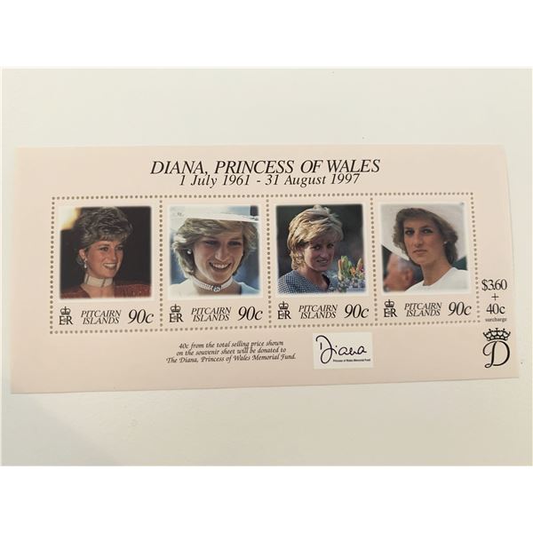 Pitcairn Islands Diana Princess of Wales commemorative stamp set