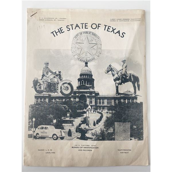 1939 Texas Dept. of Public Safety pamphlet