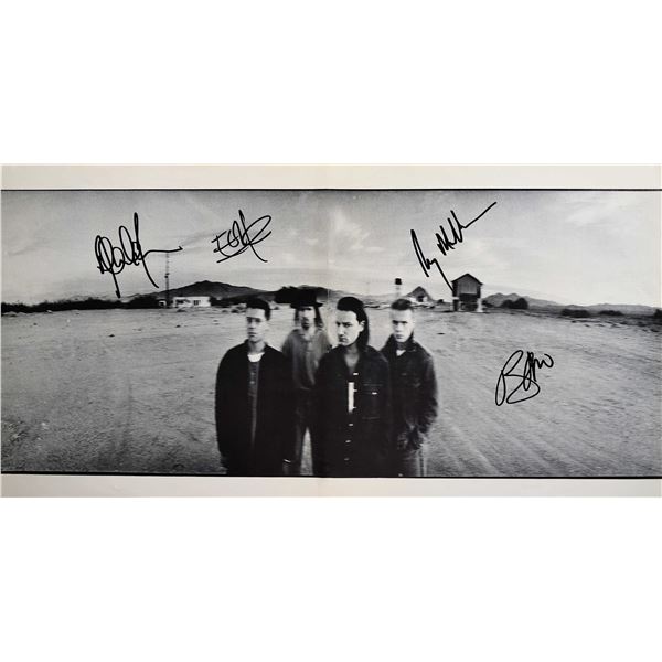 U2 signed Joshua Tree album insert