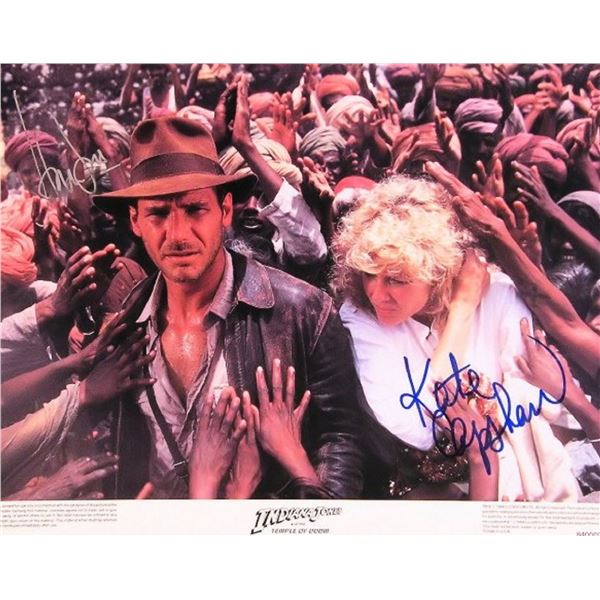 Harrison Ford and Kate Capshaw original signed Indiana Jones lobby card