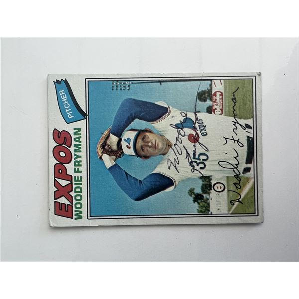 Montreal Expos Woody Fryman signed trading card