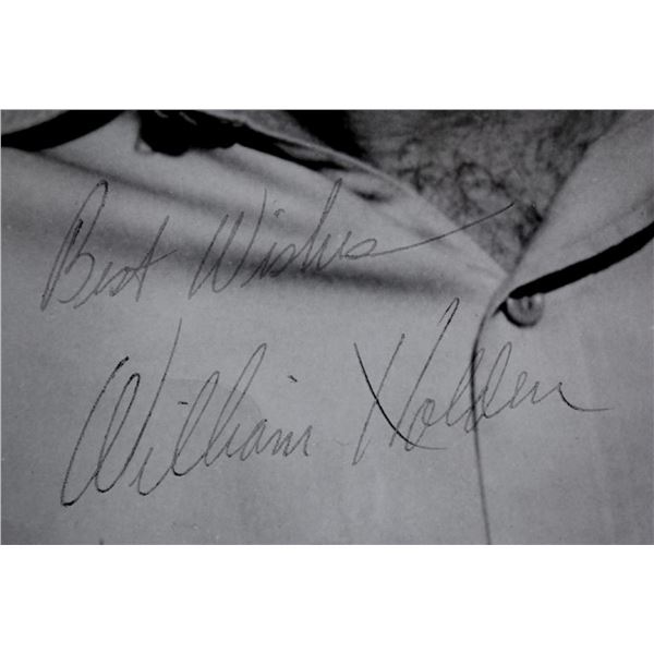 William Holden signed portrait photo