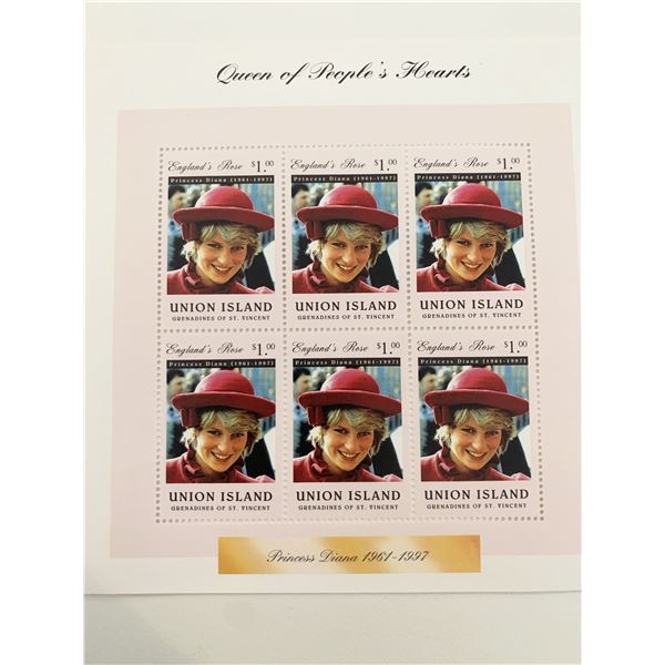 Lady Diana commemorative stamp set