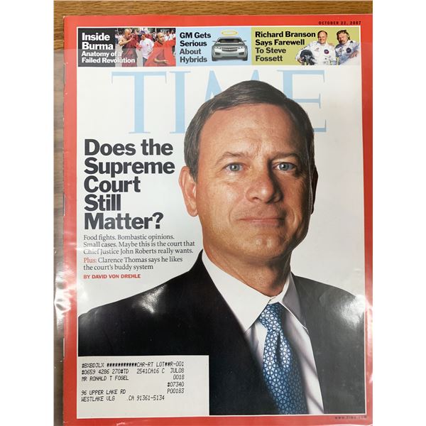TIME Magazine 2007 John Roberts Issue