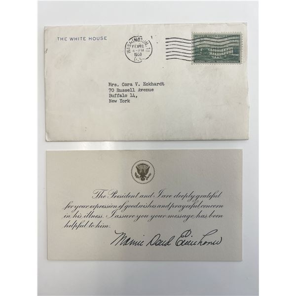 First Lady Mamie Eisenhower facsimile letter with first day cover