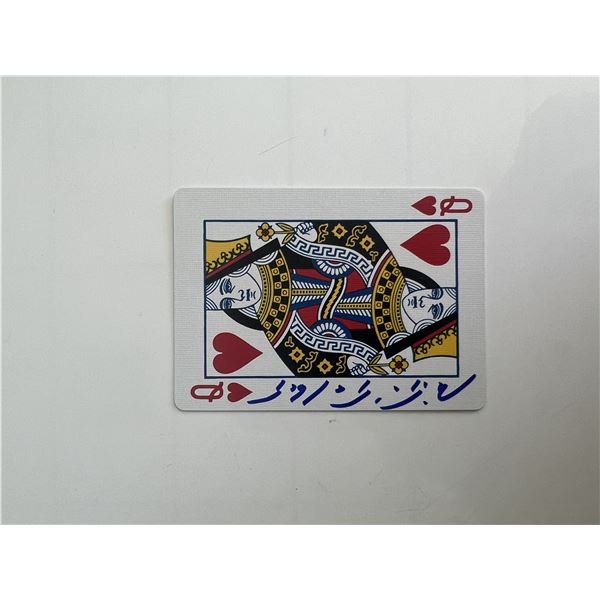 Mitzi Talbet signed playing card