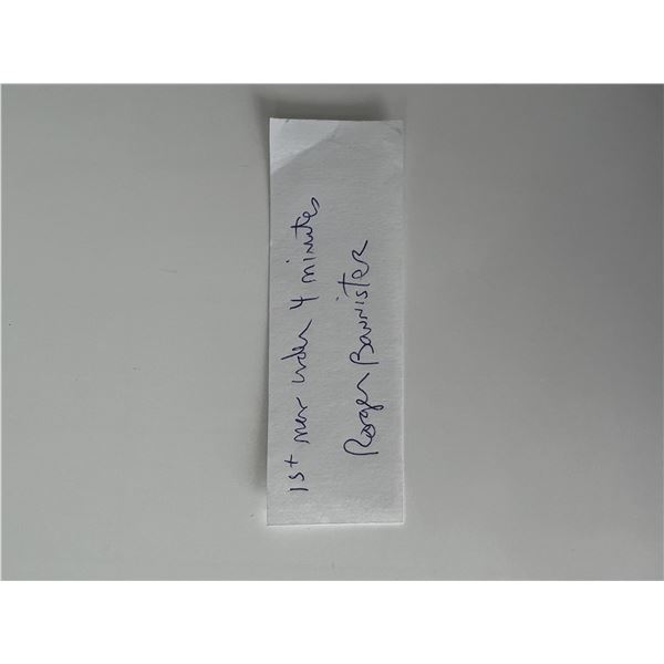 Roger Bannister original signature