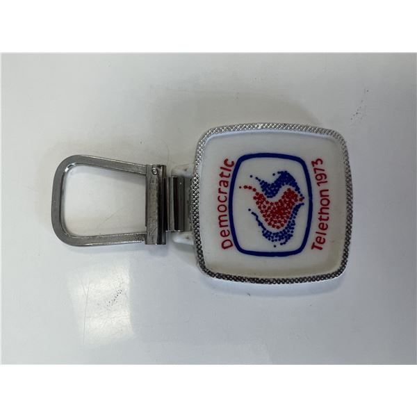 Democratic Telethon 1973 keychain