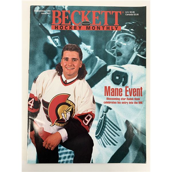 Beckett Hockey Monthly - Radek Bonk - September 1994 Issue #47
