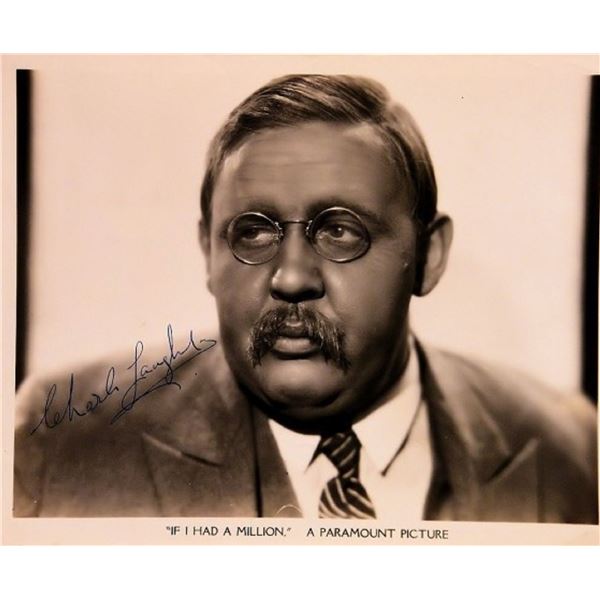 Charles Laughton signed movie still photo