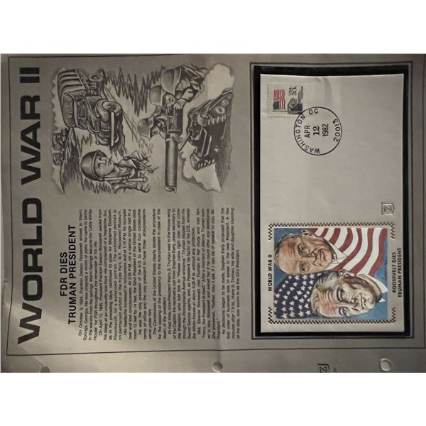 WW2 President Roosevelt/ President Truman FDC. 3x6 inches