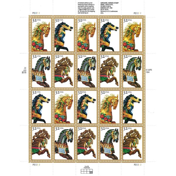 Carousel Horses Stamps