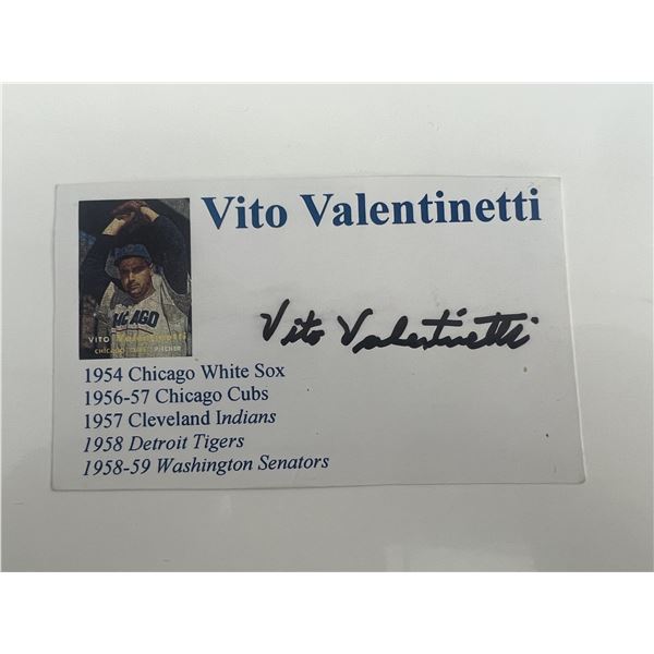 Vito Valentinetti signed business card