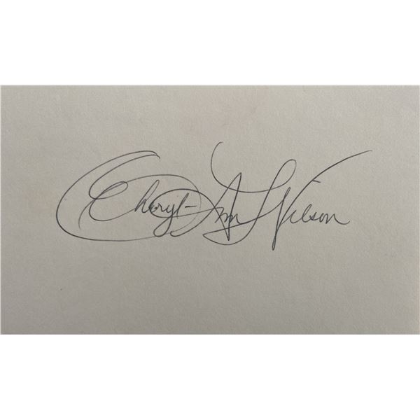 Soap opera actress Cheryl Ann Wilson original signature