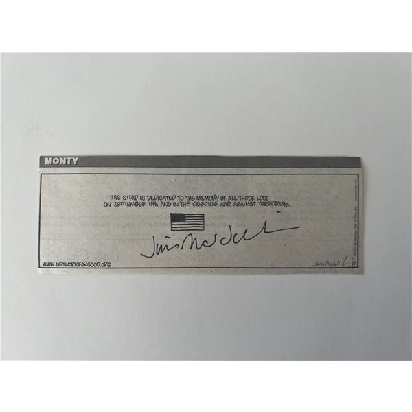 Cartoonist Jim Meddick original signature