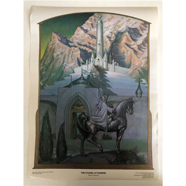 Steve Hickman - The Citadel at Sunrise - Original Vintage Art Print No. 3 - 1976