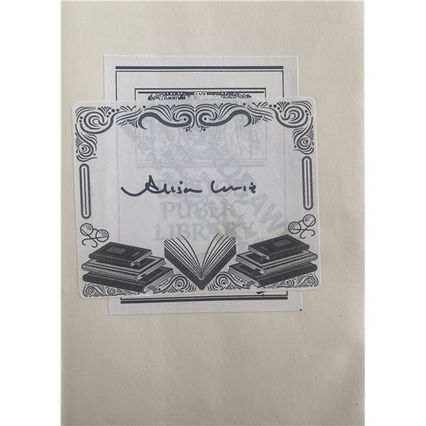 Alison Lurie signed book with book plate