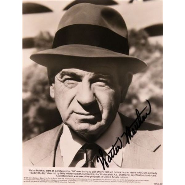 Walter Matthau signed promo photo