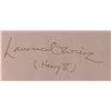 Image 1 : Laurence Olivier signature slip