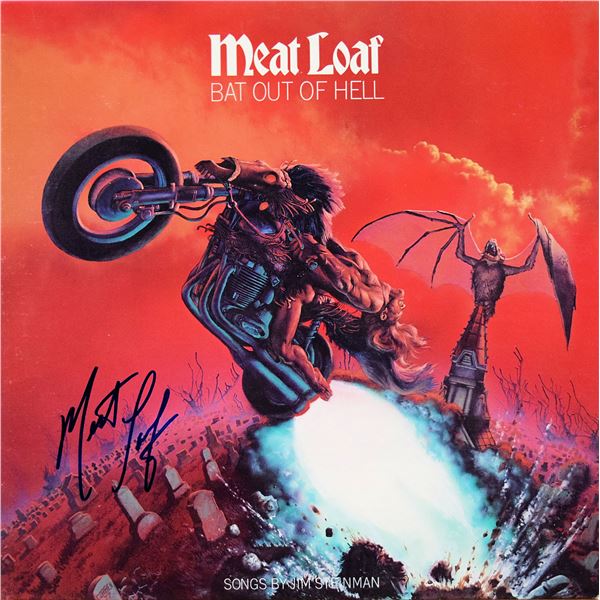 Meat Loaf signed Bat Out Of Hell album